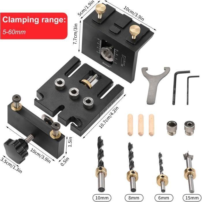Ensemble De Gabarits Pour Trous De Poche - Idong - 3 En 1 - Aluminium - Acier Trempé - 55 Mm