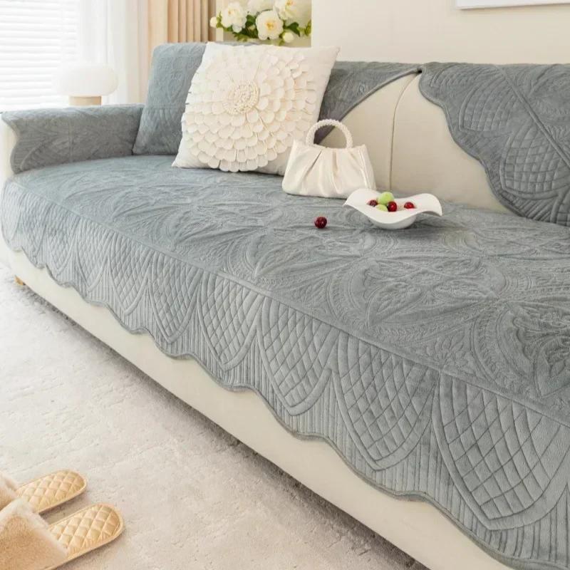 

1 шт. французский плюшевый чехол для дивана для гостиной, противоскользящий коврик для дивана, жаккардовый чехол для дивана, одеяло для сиденья, защитная подкладка для мебели 70x70 A