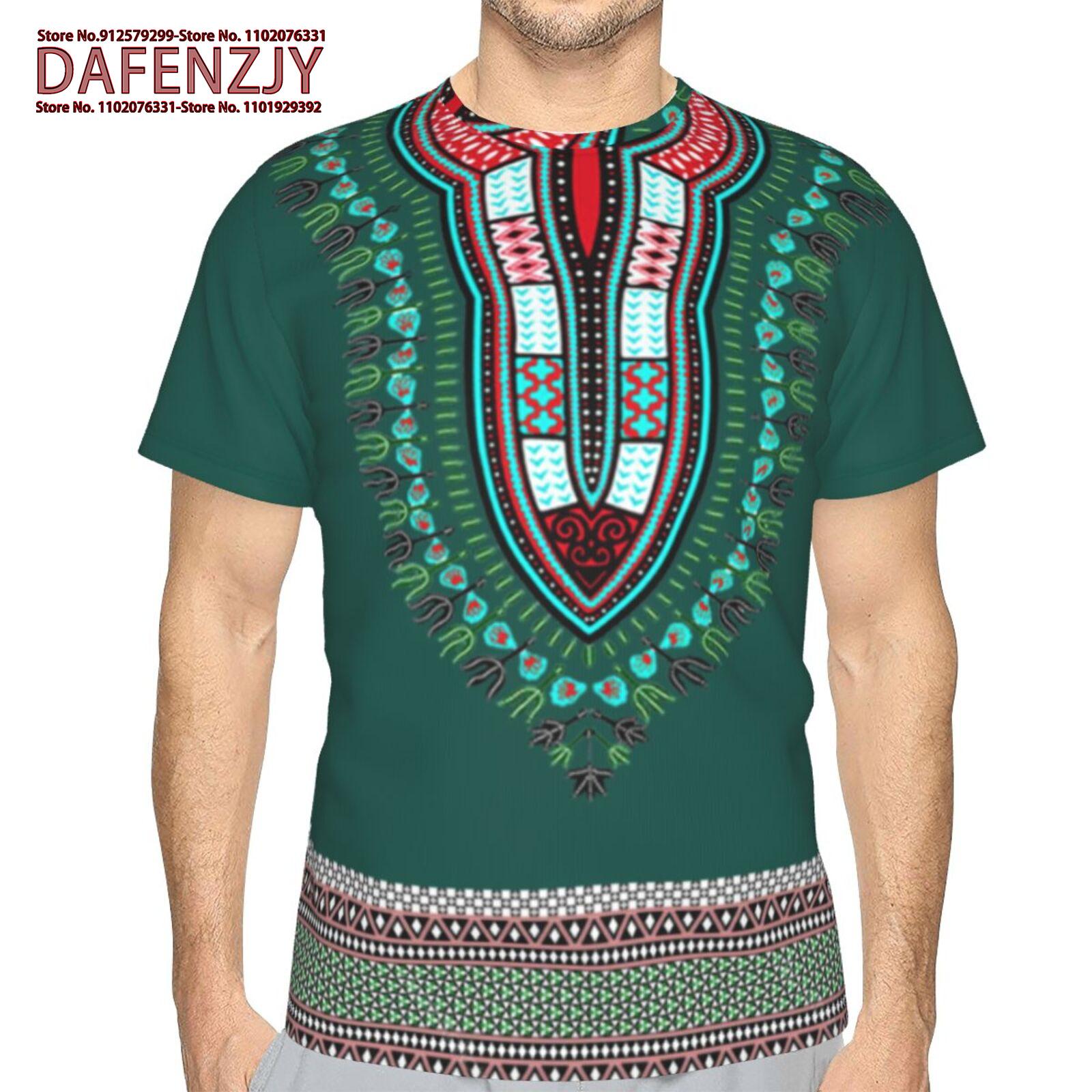 

Мужская летняя футболка с принтом «Культура Африки» в формате 3D, с короткими рукавами, удобный свободный топ, мужская одежда, уличная одежда Dashiki, футболки S синий