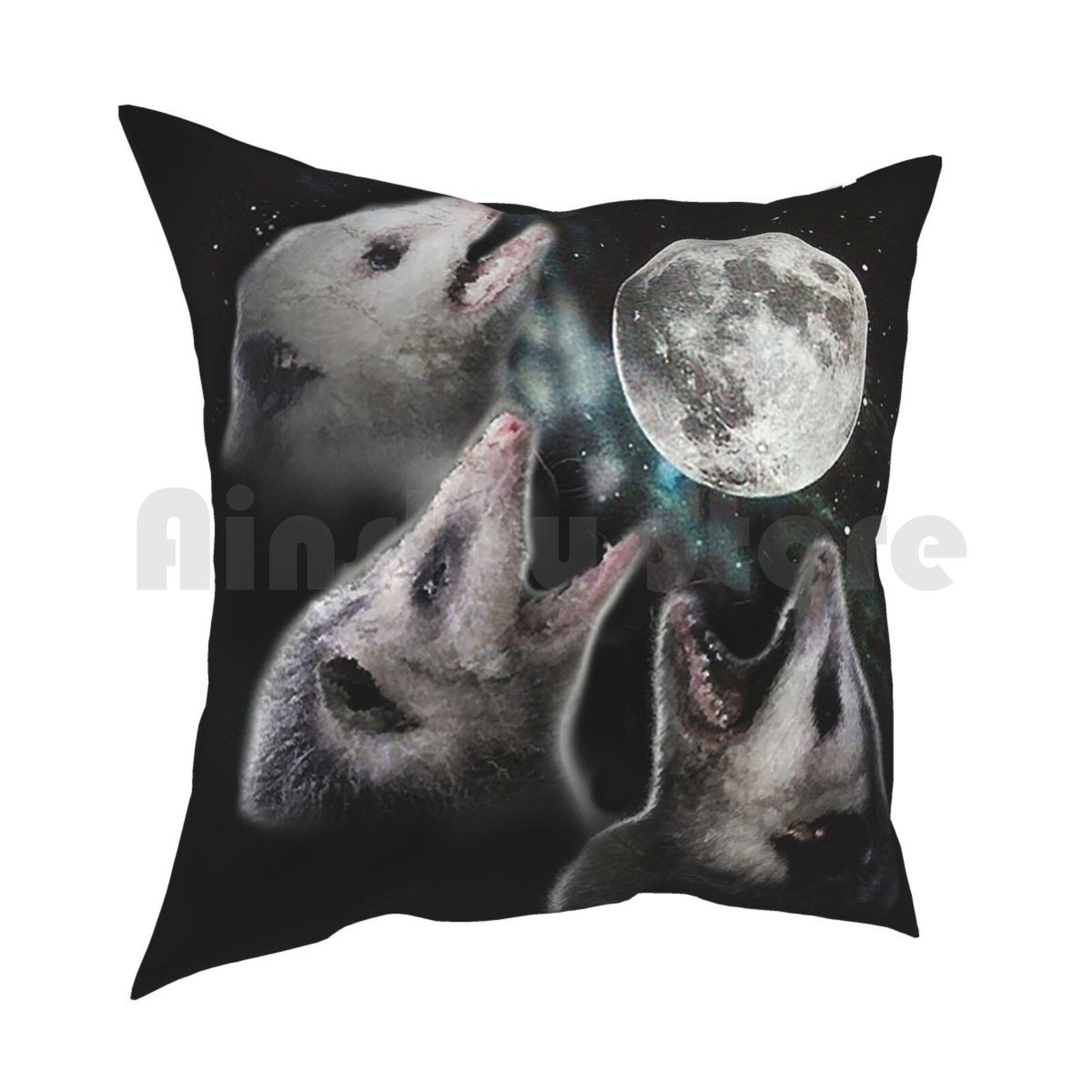 Opossum Moon Pillow Case Printed Home Soft Throw Pillow Opossums  Opossum Moon Moon  Possum Triple Moon Screm Scream 30x30cm 12x12in