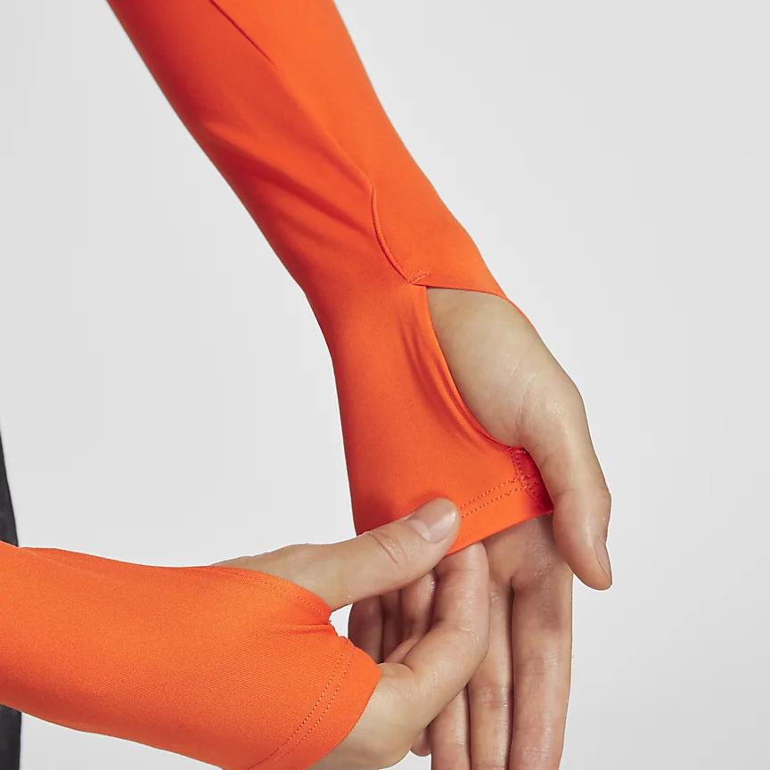 Jordan Solid Color Logo Print Crew Neck Long Sleeve T-Shirt Women Tops Red DQ4397-819