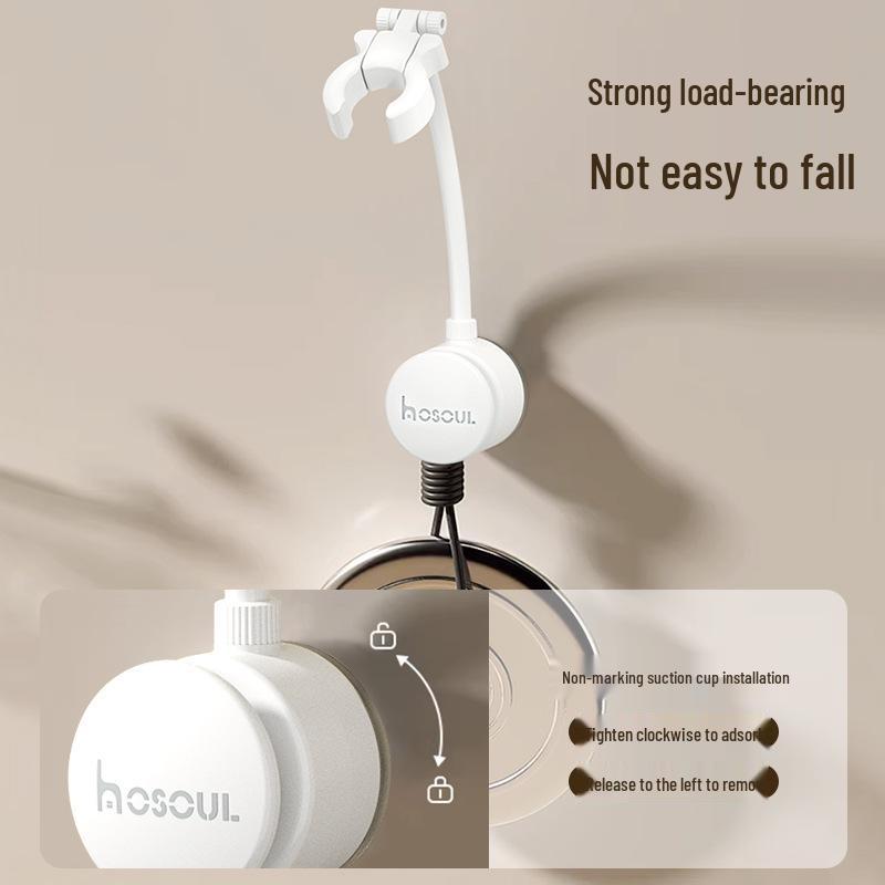 Suction Cup Wall-Mounted Hair Dryer Holder - No-Drill, Easy Storage for Bathroom