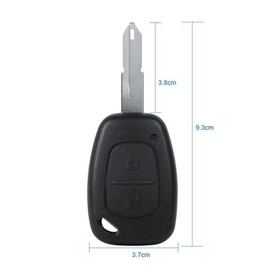 Remote 2 Tasten Uncut Blank Blade Auto Autoschlüsselgehäuse für
