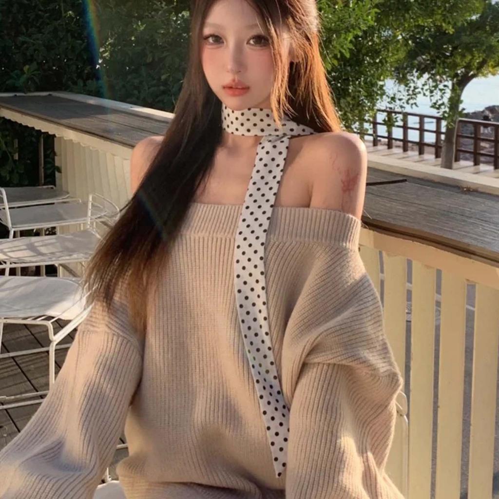 Women Fashion Narrow Long Scarf 195x4cm Polka Dot Tie Bag Ribbon Headband Choker Streamer Silk Scarves Lady Accessories