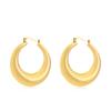 New retro stainless steel earrings, European and American exaggerated personalized earrings, mature autumn and winter high-end earrings for women