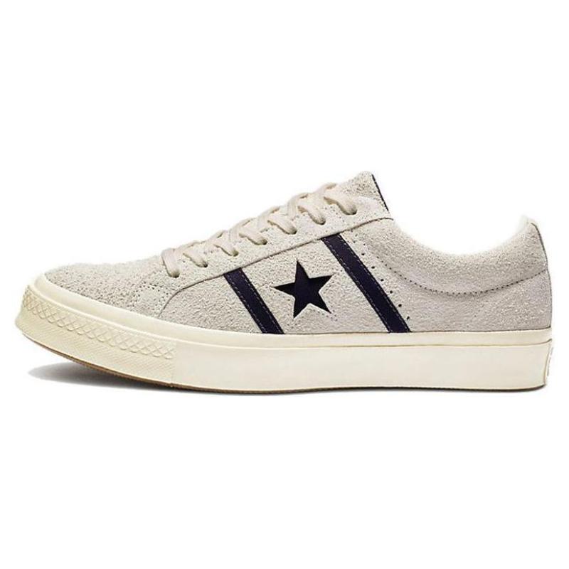 Converse One Star Suede Vulcanized Non-Slip Lightweight Low-Top Board Shoes Unisex Off-White