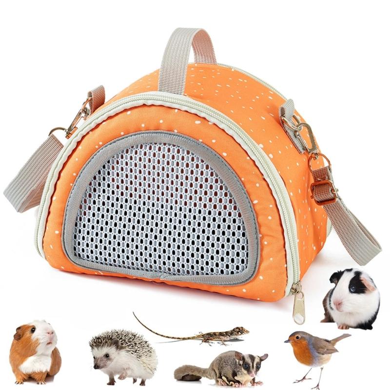 Multifunctional Hamster Carriers Bag Breathable Small Animal Travel Handbag With Safety Strap And Ventilation Holes