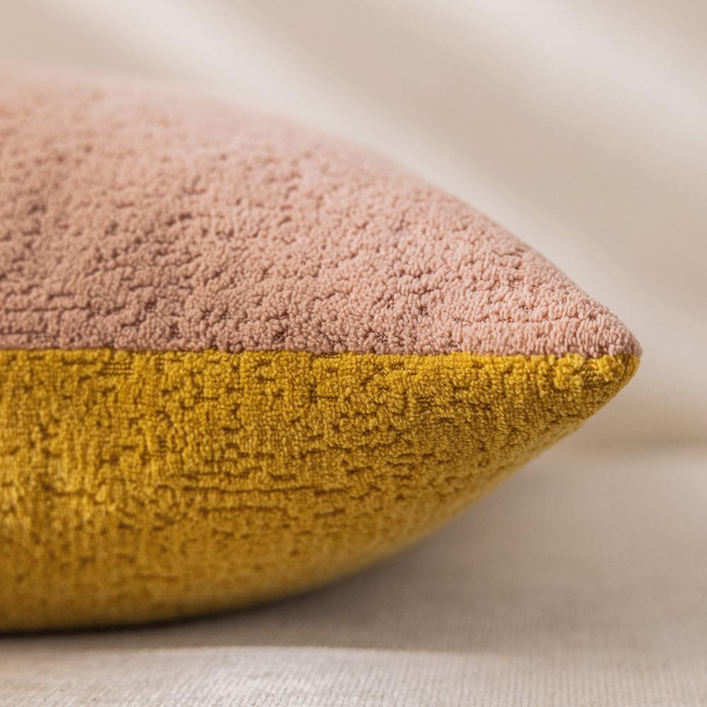 Boho Style Contrast Pillow Living Room Sofa Soft Cloud Velvet Cushion Pillow Model Room Decoration