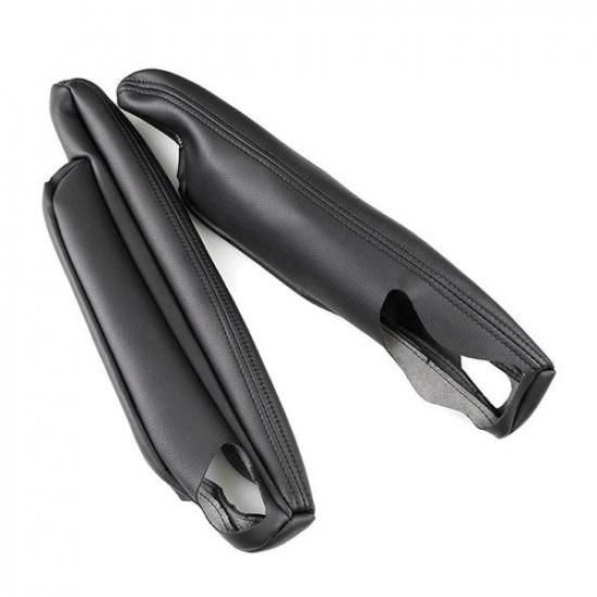 For Land Rover Freelander 2 Black Micro Leather Side Seat Armrest Handle Cover