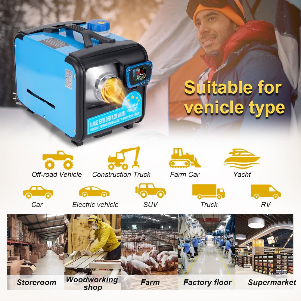 8KW Auto Diesel Luft Heizung 12V/ 24V/ 220V Zusatz Heizung LED Display Monitor Parkplatz Wärmer für Lkw Bus Boot RV