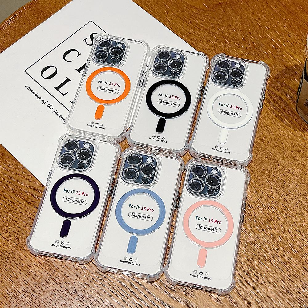 Strong Magnetic Magsafe Wireless Charging Transparent Case For iPhone 17Air 16 15 14 13 12 11 Pro Max Shockproof Silicone Clear Soft 7/8Plus XR Cover