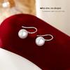 Beixi S925 Sterling Silver Pearl Ear Hook Earrings: Trendy, Elegant, High-End Atmosphere for Women