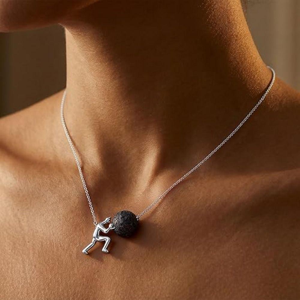 Personality Sisyphus Necklace Perseverance Symbol Jewelry Accessories Pendant Necklace