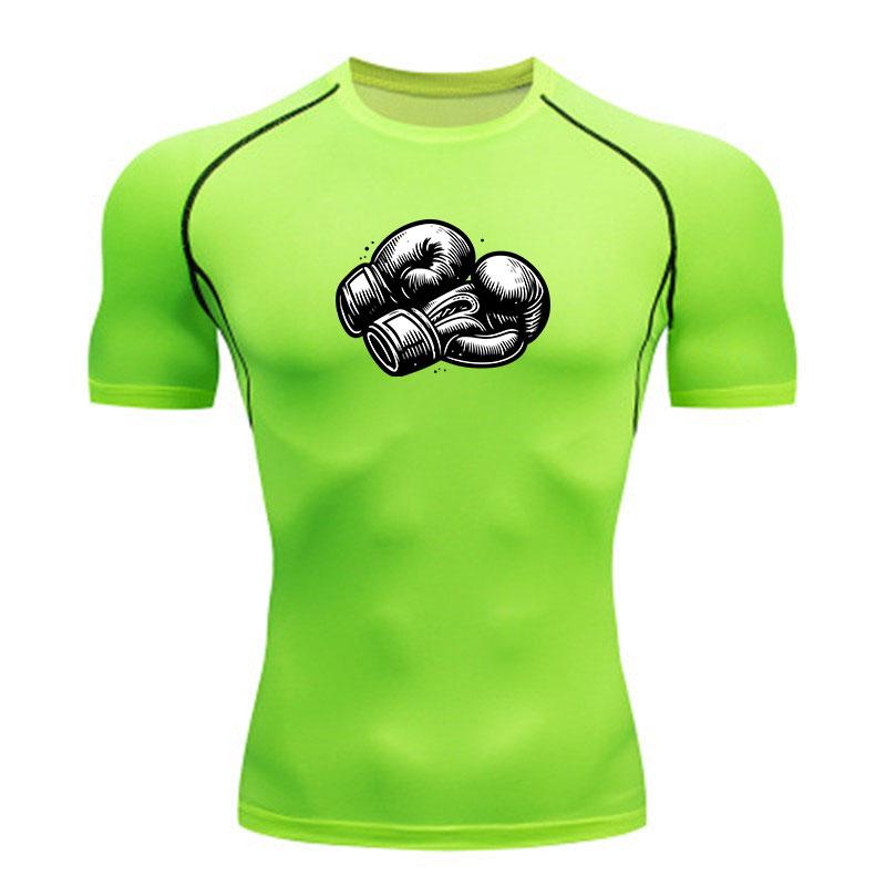 Men's Compression Athletic Workout T-Shirt, Vintage Boxing G