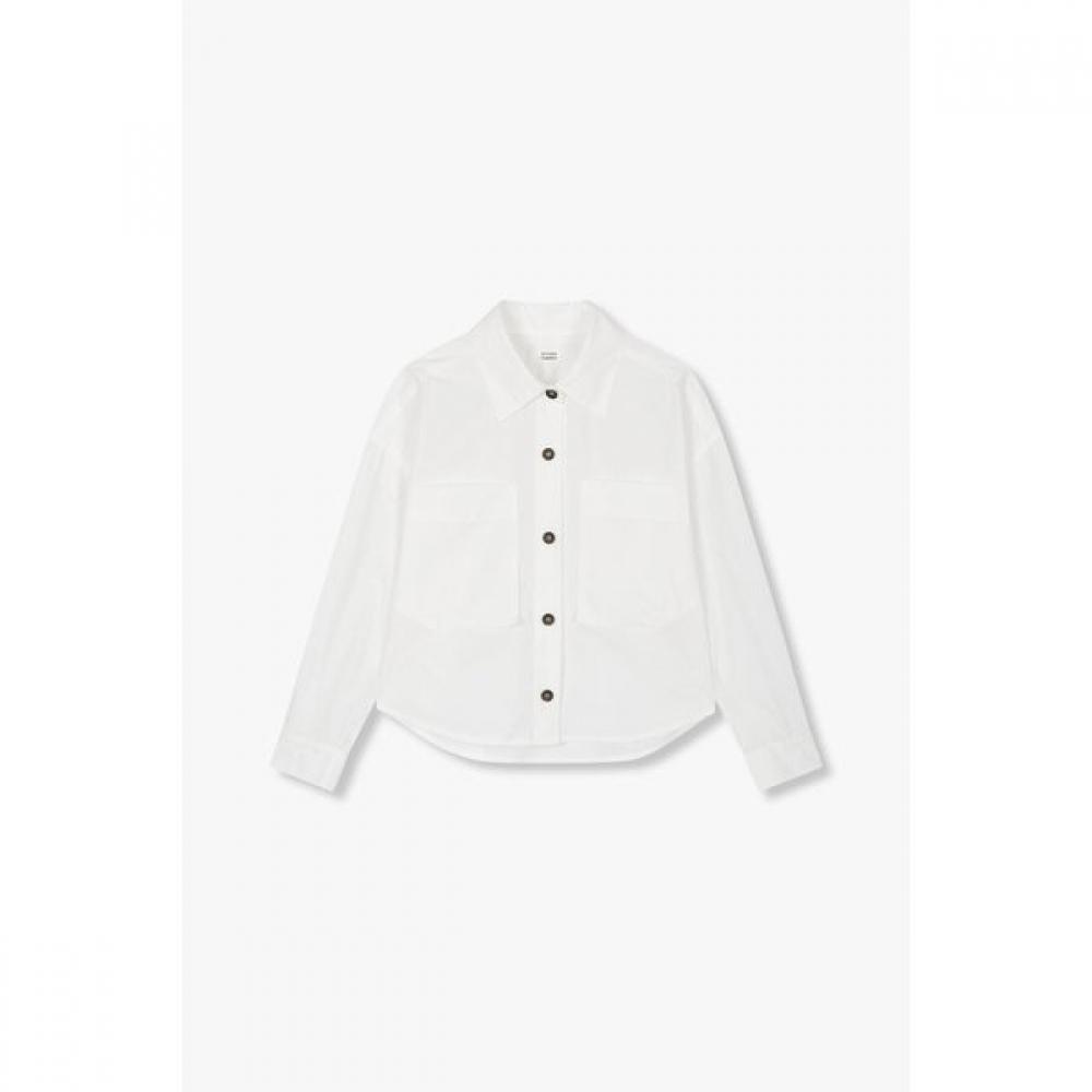 Studio Tomboy Front Long Sleeve Shirt With Two Pockets  9175221981 Off-white (02)/OS(FREE)