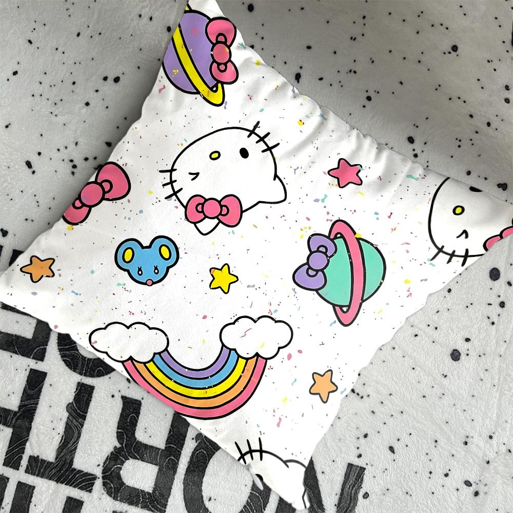 Holidays Kawaii H-Hellocats Cushion Cover 40*40 Sleeping Pillows Decorative Home Decorations Bedroom Ornamental Pillow Cases