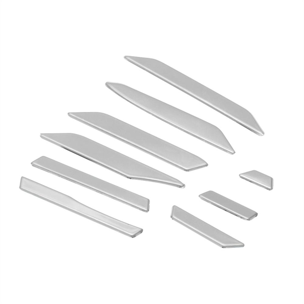 Stainless Steel Front Bumper Mesh Grille Decor Sticker For Toyota RAV4 2020-2021