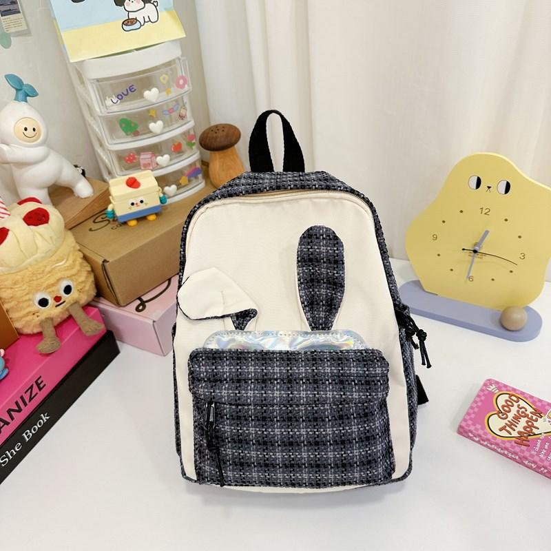 

2024 новая корейская версия детского красивого студенческого рюкзака с рисунком, школьный рюкзак с милой индивидуальностью, большой вместимости чёрный
