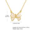 Stainless Steel Butterfly Charm Pendant Necklace for Women, Waterproof 18K Gold Plated Tarnish Free Summer Daily Layering