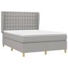 VidaXL Lit à sommier tapissier avec matelas Gris clair 140x190cm Tissu - Modèle 3128837