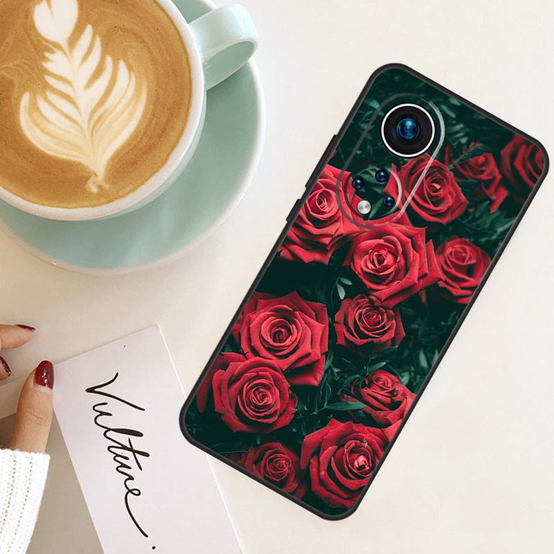 Bright Red Roses Flowers For Honor Magic 8 Pro 6 7 Lite Case For Honor Win RT X9d X9c X9b X9a X8c X8b 200 400 50 70 90