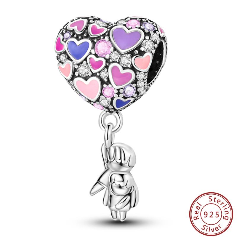 Copper Sincere Emotions Multiple Styles Heart-Shaped Romantic Charms Beads 3Mm Diy Fine Jewelry Making