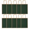 10Pcs Kraft Paper Bag   Snacks Shopping Present Gift Bags With Handles for Wedding