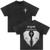 Christian Jesus Died for Me Now I Live for Him Bible Verse Vintage Washed T-shirts Men Women Fashion Harajuku Oversized T Shirts