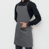 Waterproof Canvas Apron For Home Kitchen Restaurant Milk Tea Shop Back Cross Korean Style Fashion Work Clothes