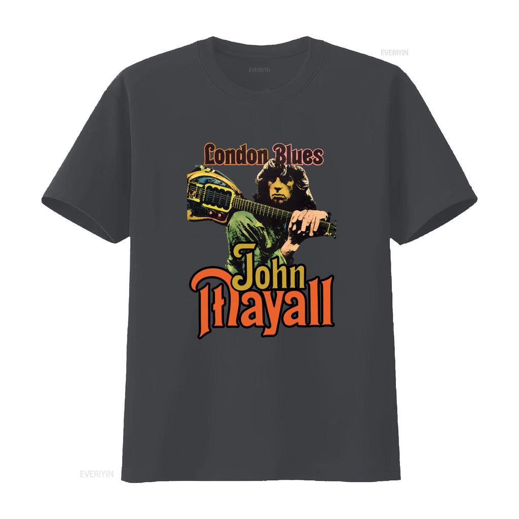 Katoen John Mayall London Blues 1964 1969 Album The Turning Point T-shirt vintage Gewassen streetwear Casual Rekbaar