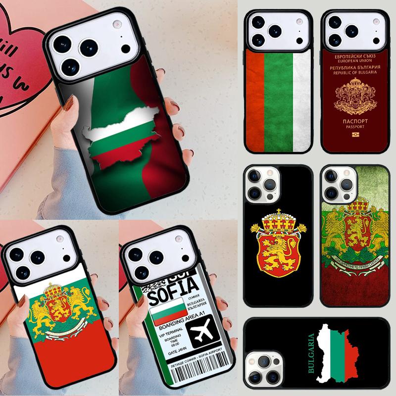 Bulgaria Flag Passport Map Phone Case For iPhone 17 Air 14 15 13 12 Max Cover For Apple 14 15 16 16e 11 Pro Max Plus Coque