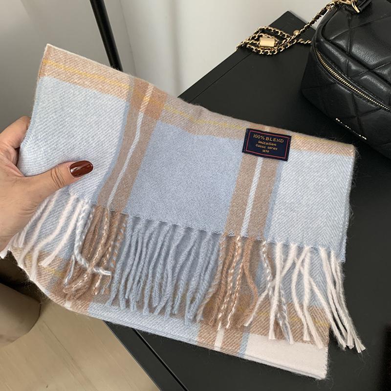 Luxury  Classic England Style For Women Scarf Fashion Stripe Plaid Scarves Tassel Shawls Pashmina Lady Wrap Poncho Stoles