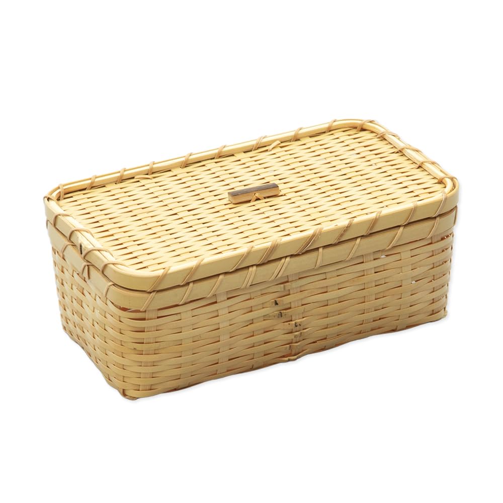 Manyo bleached bamboo mat rice ball basket Japanese-made 78-024