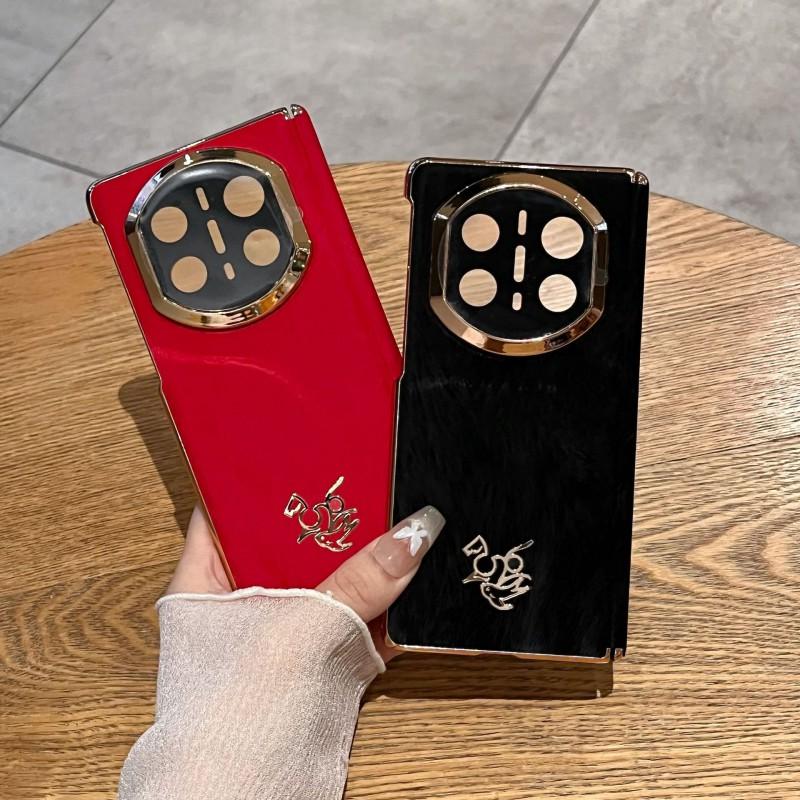 Foldable Matte Leather-Style Phone Case Mate X7 X6 With Electroplated Hinge Shockproof Magnetic
