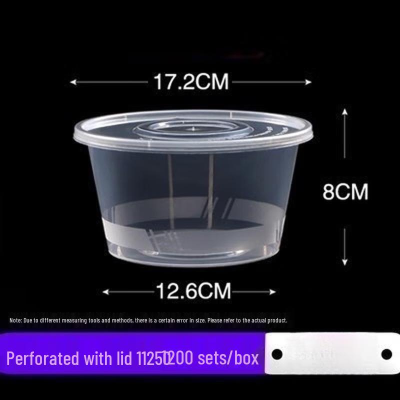 Wuhe Round Transparent Disposable Takeaway Container