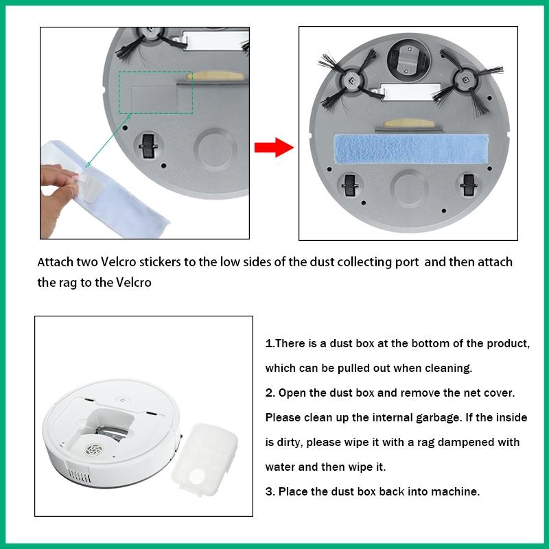 3v1 USB nabíjení Inteligentní robotický vysavač Zametání/mopování/utírání prachu Robotický vysavač Domácí čisticí stroj