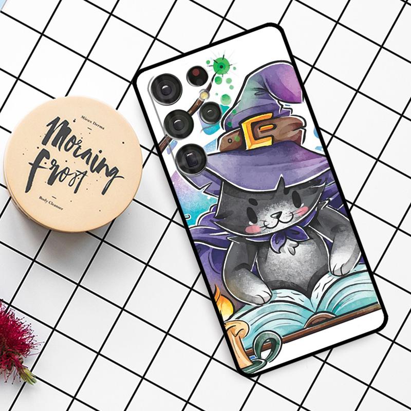 Magic cat The Witches Case For Samsung Galaxy S24 FE S20 FE S21 S22 S23 S24 S25 Ultra S9 S10 S25 Plus Phone Cover