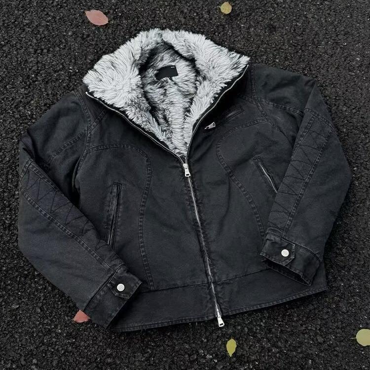 Giacca Giapponese alla Moda Versatile Pigra con Aquila - Trendy, Semplice, Pesante, Stile Lavato