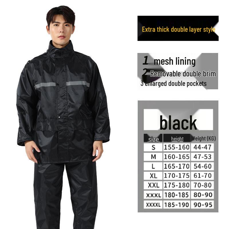 Full Body Stormproof Raincoat & Pants Set for Outdoor Cycling, Men's & Women's Split-Style Fishing Suit & Poncho
