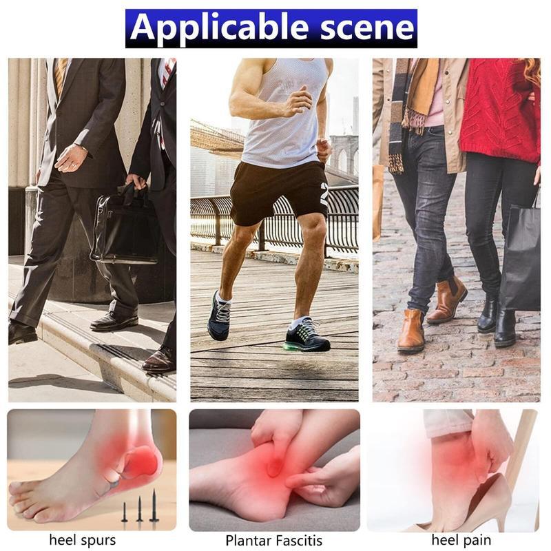 1 Pair Of Heel Protection Sleeves Shock-absorbing Pressure Height Increasing Pad Silicone Anti Slip Half Pad