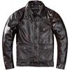 Men Waxed Tea Core Genuine Leather Biker Jacket Slim Fit Stylish Brakeman Coat Trendy Outerwear