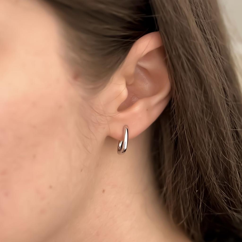 Серебряные серьги без камней (2142348)