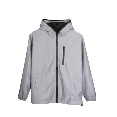 Women And Men Fashion Reflective Coat Casual Double Layer Trench Jacket