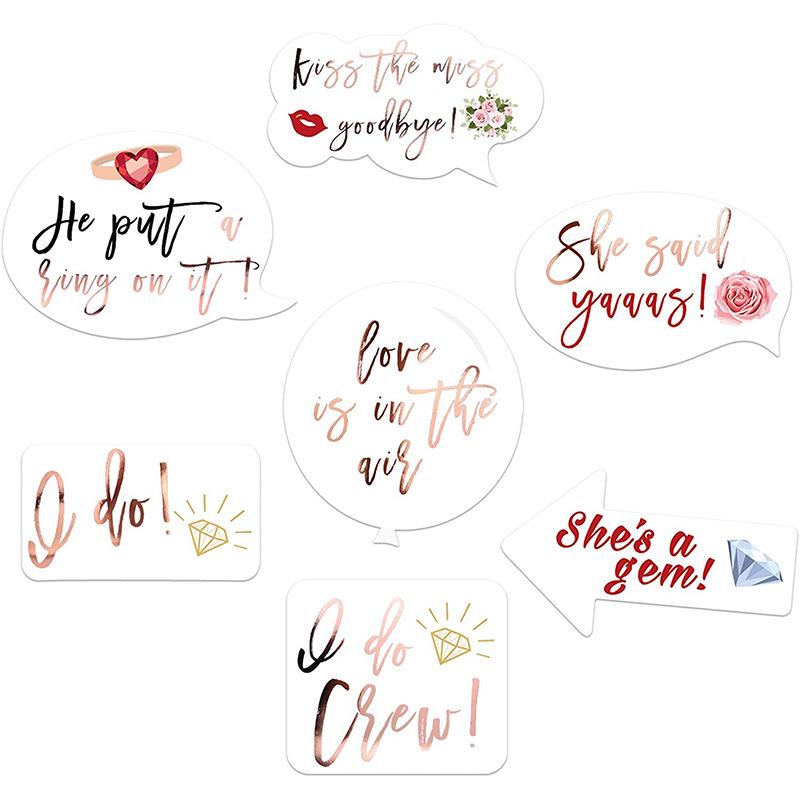 Bride To Be: Rose Gold Bachelorette Party Photo Props