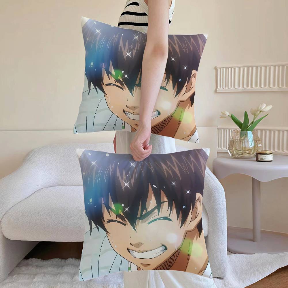 S-Sawamura Eijun Pillow Case Anti-dustmite Pillowcase Invisible Zipper Silky Sofa Cushion Cover