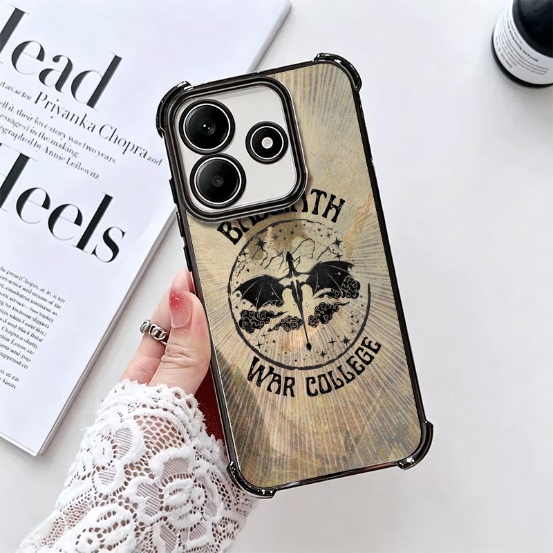 F-Fourth W-Wing Dragon Plating Phone Case For Xiaomi Redmi Note 14 15 Pro Plus 13 12 11 11S 11T 10 9S 9 5G Anti-Fall Airabag Cov