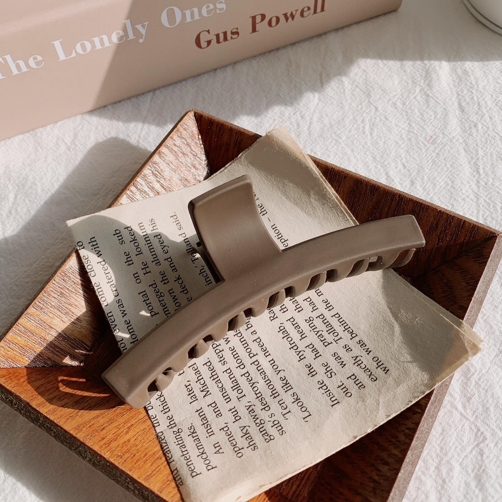 

Корейский Моранди Цвет Женский Большой Пучок Зажим-Краб для Волос Заколка кофейный