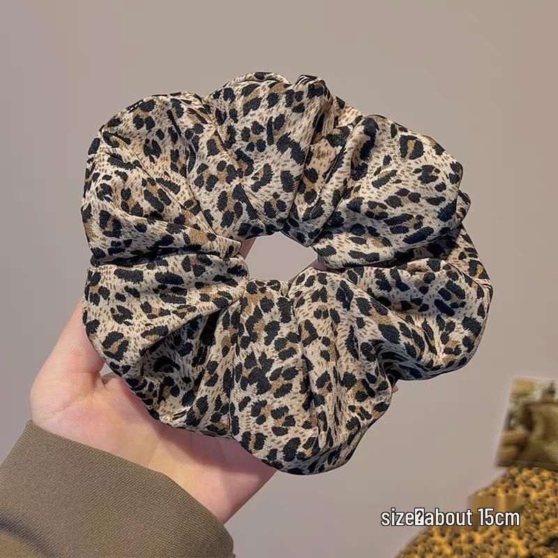 Korean Leopard Print Elastic Hair Tie for Stylish Women
