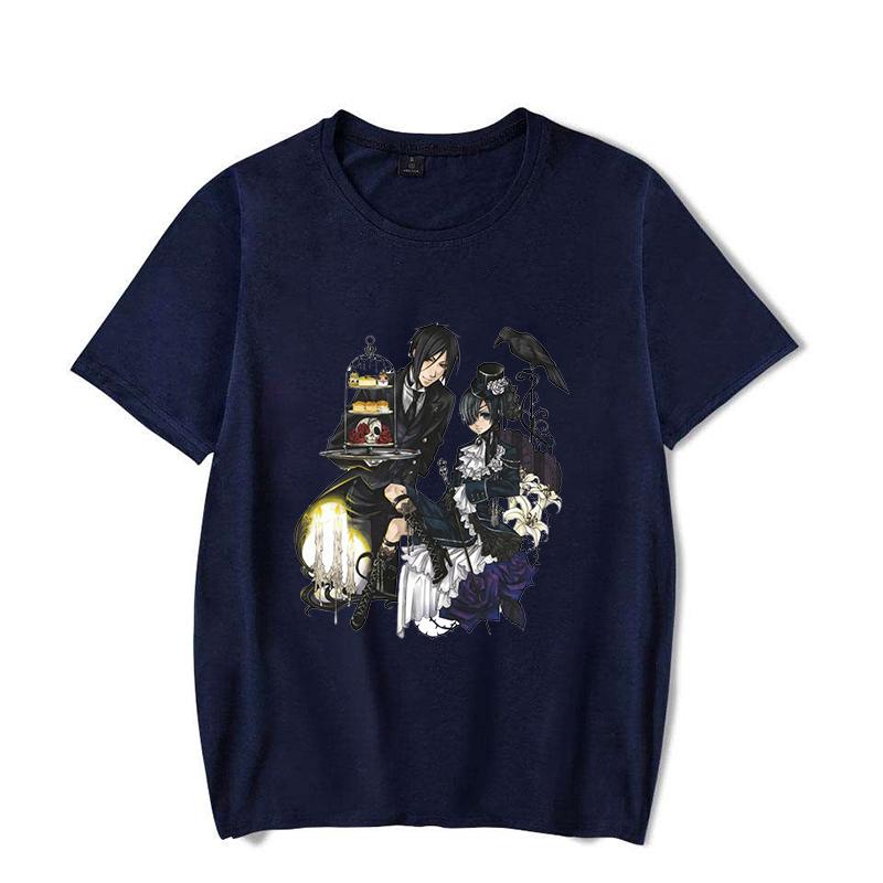 Hot Black Butler Print T-shirt Women Men Summer Casual Short Sleeve Round Neck Tops Fashion Anime Harajuku T-shirts
