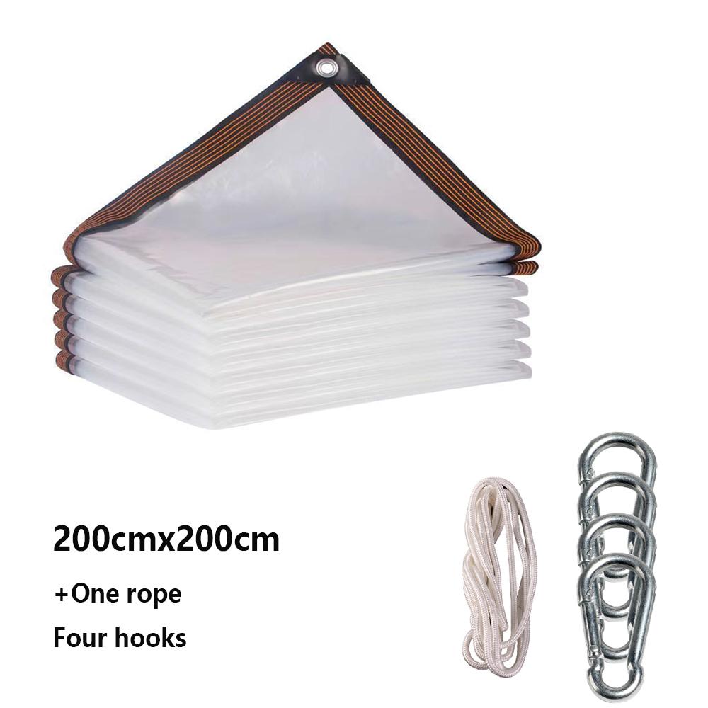 Rainproof Tarpaulin Waterproof Tarpaulin with Thickened Plastic Film Edging Cold-proof Transparent Rainproof Cloth for Outdoor